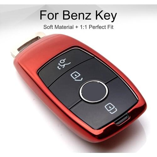 TPU Car Key Case Cover for Mercedes Benz W205 W124 W176 W177 W203 W204 W210 W211 W212 W213 W214 GLA GLC Key Ring Accessoeiws
