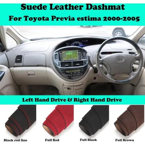 For Toyota Previa estima XR30 XR40 2000-2005 Suede Leather Dashmat Dashboard Cover Pad Dash Mat Carpet Car-Styling Accessories