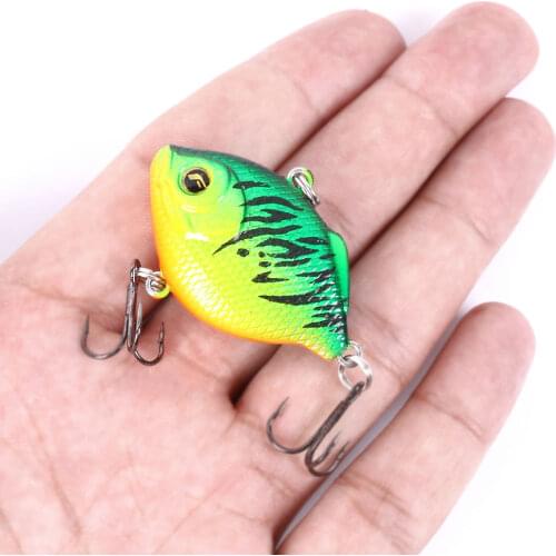 HENGJIA 1PCS Full swimming tilapia Hard Vib blade Fishing Lures 4cm 9g Sinking Wobblers Ice Fishing Lures Isca For Bass Pike