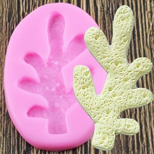 Coral Border Silicone Molds Tree Branch Cupcake Topper Fondant Cake Decorating Tools Candy Polymer Clay Chocolate Gumpaste Mould