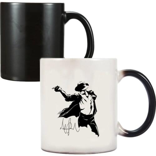 Michael Jackson Dancing 11oz Color Change Magic Ceramic Creative Coffee Mugs Tea Cups