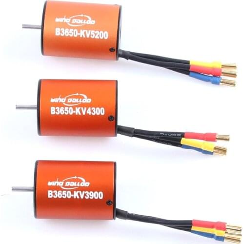RC Motor 1:10 B3650 3900KV 4300KV 5200KV 4P Sensorless Brushless Motor CNC for 1/10 RC Car