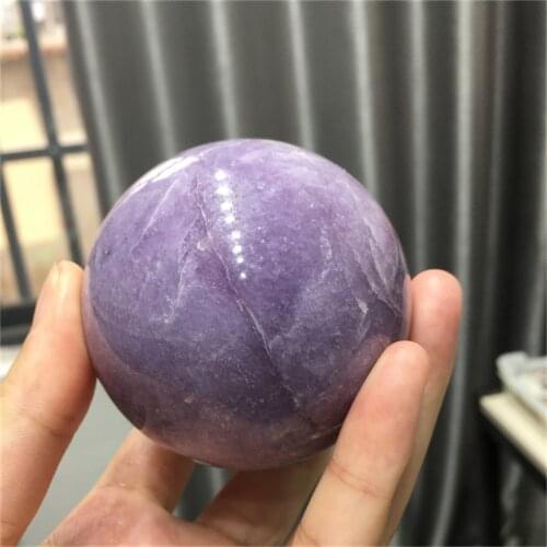 Wholesale polished purple mica lepidolite reiki quartz crystal sphere ball for christmas decoration