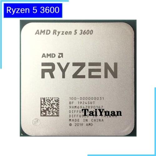AMD Ryzen 5 3600 R5 3600 3.6 GHz Six-Core Twelve-Thread CPU Processor 7NM 65W L3=32M 100-000000031 Socket AM4