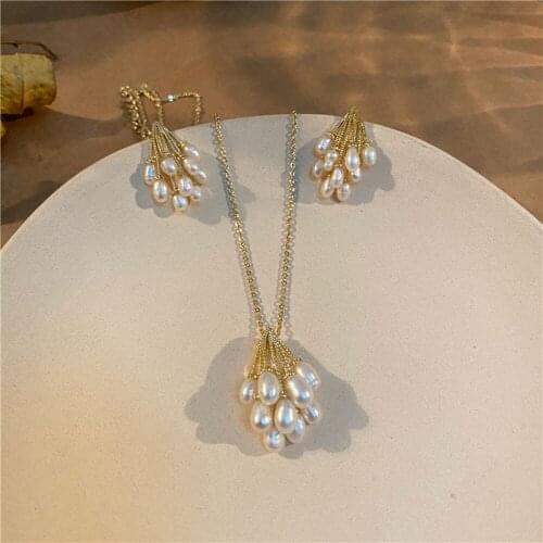 In 2021 French Pearl Earrings, Temperament Of Restoring Ancient Ways Stud Earrings, Luxury Fashion Lady Contracted Jewelry Gift