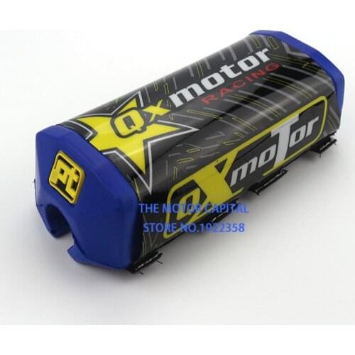 Blue Pro Handlebar Bar Pad Fat Bar Pad Chest Protector Cross Bar For CRF RMZ KTM YZF ATV Dirt Pit Bike Motocross