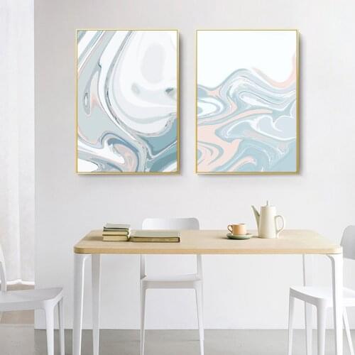 Modern Abstract Colorful Marble Canvas Painting Wall Art Picture for Living Room Interior Home Decor Poster and Print No Frame