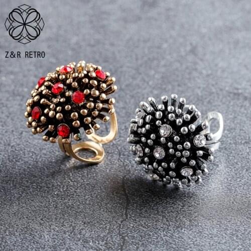 Vintage Rings With Beads Accessories Female Jewelry For Women Decoration Bijouterie Eternity Promise Wholesale Gift To Friends