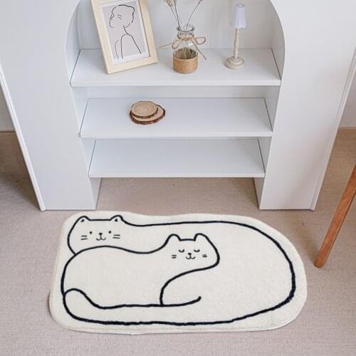 Fluffy Carpet for Living Room Nordic Floor Mats Absorbent Bath Mat for Bathroom Anti-slip Rug Bedroom Bedside Area Rugs tapis