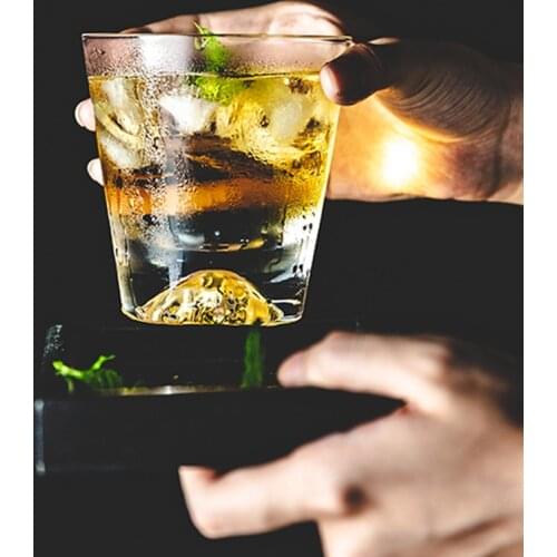 Japanese Mount Fuji Glass Tea Cup Drinking Water Milk Coffee Cup Whiskey Cup Creative Transparent Liquor Cup glass bottle