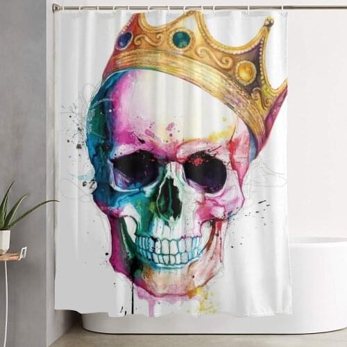 Skull 3D Print Nordic Style Shower Curtain Set Hook Home Decoration Bathroom Waterproof Customized Dropshipping Polyester