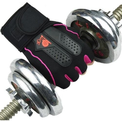 1 Pair Weight Lifting Training Fitness Antiskid Wrist Wrap Half Finger Glovesdumbell weights pesas gimnasiosurf