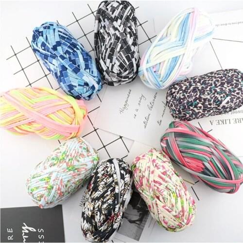 100g Woven Thread Colourful DIY Crochet Cotton Cloth Wool Yarn Hand Knitting Paragraph Crocheted Blanket