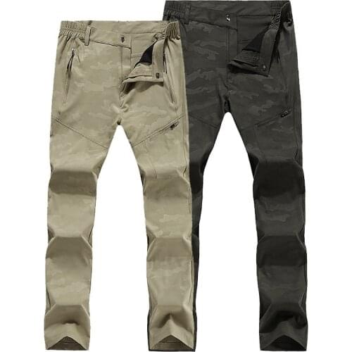 Spring autumn mens thin Quick-drying stretch pants outdoor climbing trekking sport pants Large size hiking camping trousers 6XL