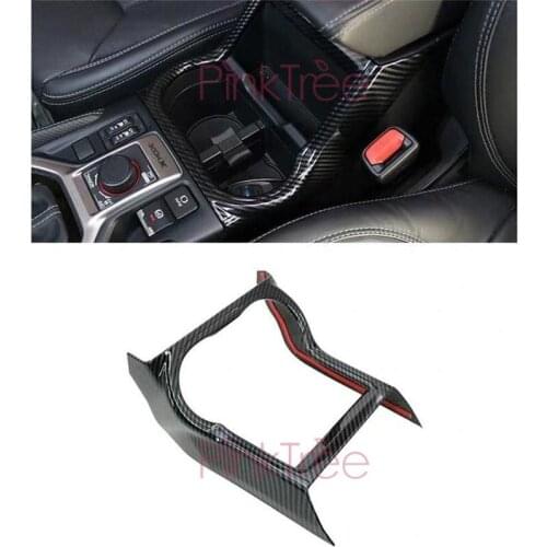 Carbon Fiber Color Water Cup Bottle Frame Holder Organizer For Subaru Forester 2019 2020 Car Styling Accessories