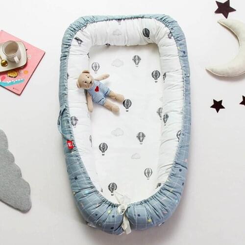 Baby Portable Bionic Bed Toddler Cotton Cradle Baby Bassinet Bumper Foldable Sleeper Babynest for Newborn Cotton Cradle