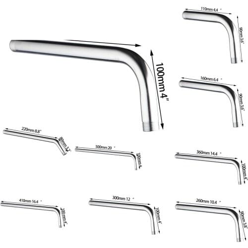 Bathroom Rain Shower Stainless Steel Chrome braccio doccia Extension shower pipe Shower Arm for Shower Head Wall Mounted arm