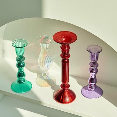 Floriddle Decor Decorative Glass Candlesticks