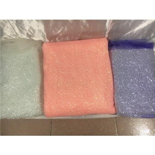 Hot selling all glitter glued glitter tulle Lace Fabric glued glitter lace fabric JRB-102814 for party dress