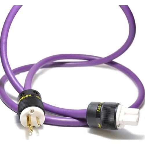 Hi-Fi AC-313 OFC Power cable Gold plated us power plug IEC connector Amplifier CD DVD player audio AC power cord