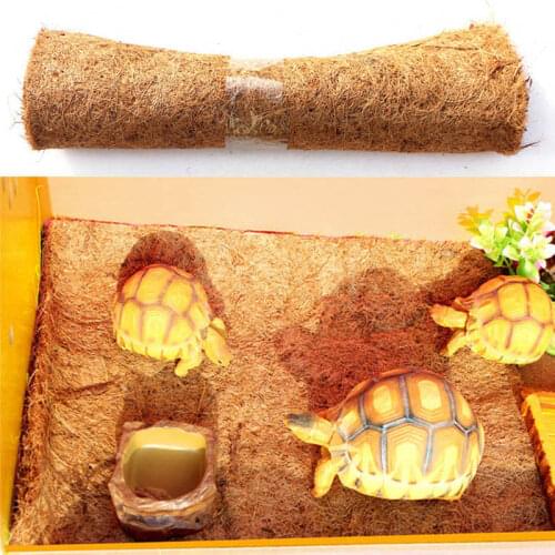 Reptile Pet Bed Mat Aquarium Tortoise Turtle Lizard Reptiles Climbing Coconut Palm Carpet TB Sale