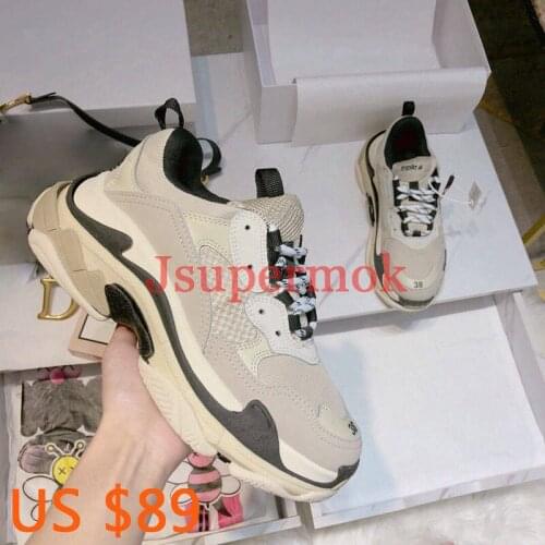 Luxury brand Lace Up Casual Shoes Woman Thick Bottom Sneakers Comfortable Round Toe Ladies Color matching Old Shoes