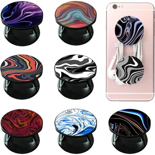 Hot Pure Black White Popped Phone Holder Попсокет Without Design Popular Pocket Socket Round Finger Ring Stand For iPhone Xiaomi