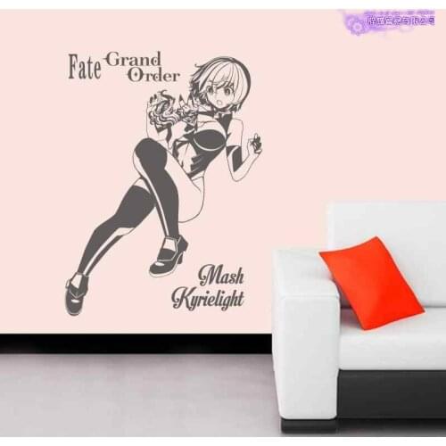 Mash Kyrielight Wall Decal FGO Shielder Vinyl Wall Stickers Decal Decor Home Decorative Decoration Anime Car Sticker