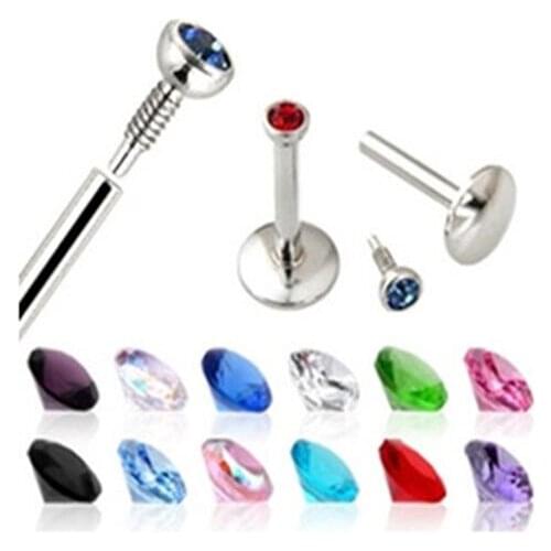 100pcs wholesale fashion womens lip piercing bar labret piercing surgical steel 8mm 10mm mixed colors body jewelry sexy