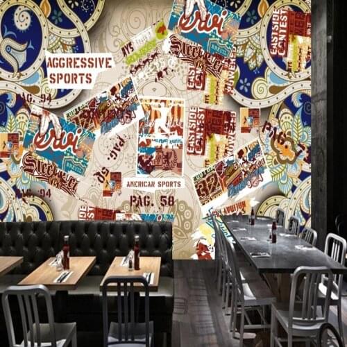 Custom mural Retro European American European TV backdrop mural restaurant bedroom studio custom high quality wallpaper