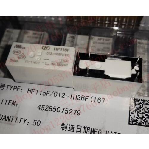Relay HF115F 012-1H3BF (167) 115F-1A-6P-12V