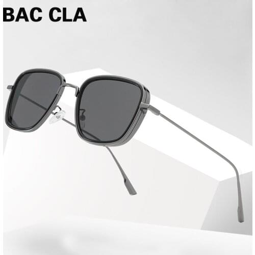 Retro Square Sunglasses Men Tony Stark Sun Glasses Luxury Brand Designer Steampunk Sunglasses Red Black Sunglass Women UV400