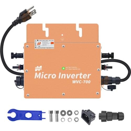 Mars Rock 700W Solar Micro Inverter Grid Tie Inversor MPPT 22-50V DC to AC 120V 230V Max 2 PCS 380W Solar Panel IP65