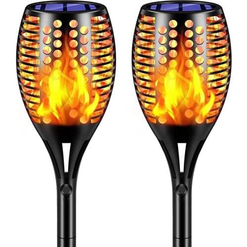 Solar Torch Light Outdoor 96 LED Landscape Garden Pathway Light With Vivid Dancing Flickering Flames Light For Christmas Party