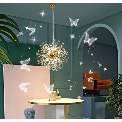 Modern Crystal Dandelion LED Chandelier Lighting Pendant Lamps For Living Room Dining Room Home Decoration Pendant Hanging Light