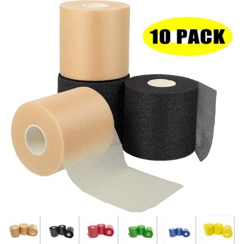 10 Rolls 7cm X 27m Sports Support Strap Pre-Wrap Base Bandage Physio Therapy Wrap Soft Underwrap Medical Foam Strapping Tape