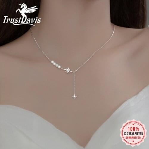 TRUSTDAVIS Pearl Necklaces For Women