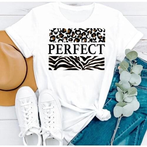 Women Clothing Leopard Kawaii 2021 Cute Fashion Short Sleeve Summer Clothes Print Tshirt Female Tee Top Graphic T-shirt