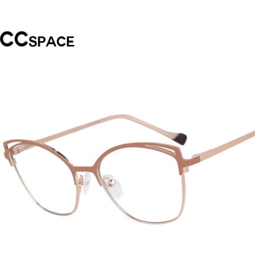 53152 Cat Eye Blue Light Blocking Metal Frame Ladies Eyewear Decorative Fashion Gaming Womens Computer Glasses