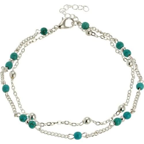 Bohemian Style Vintage Anklets For Women Light Silver Ankle Bracelet Cheville Barefoot Sandals Pulseras Tobilleras Foot Jewelry