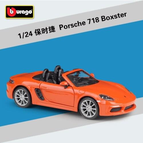 1:24 Bburago Porsche718 Boxster 918 Carrera Macan Alloy Model Car Static Metal Model Vehicles
