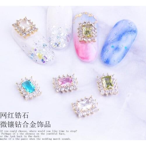 50pcs/lot Nail Zircon Crystal Luxury Zircon 50 PCS 3D Nail Decoration Zircon Metal Nail Supply,DIY Handmade Nail Accessories