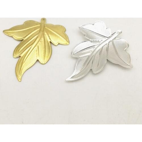 50 pieces/lot Size 35x30mm 5Colors Copper Filigree Flower Leaves Charms Setting DIY Jewelry Components Findings B19052