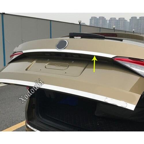 Car Sticker Stainless Steel Rear Door License Trunk Tailgate Frame Plate Trim Lamp Bumber For Skoda Kodiaq 2017 2018 2019 2020
