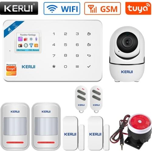 Home Security Alarm Host KERUI W18 WIFI Wireless GSM Alarm system Eas Kit APP Remote Control Home Security Alarm Host with Siren