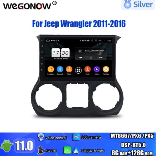 For Jeep Wrangler DSP PX6 Carplay IPS Android 10.0 4GB+64GB Car DVD Player GPS map RDS Radio wifi Bluetooth 5.0 DVR camera TV