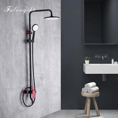 Черные душевые системы FALANGSHI China At AliExpress