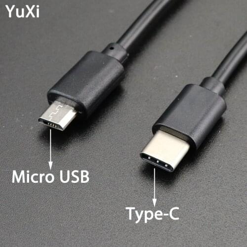 YuXi USB Type C To Micro Usb 5pin Cable Type-C USB-C 3.1 OTG Sync Charge Cable Cord Adapter Mobile Phones Data Wire Connector