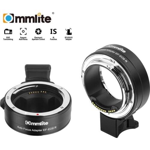 Commlite CM-EF-EOS R Lens Mount Adapter Ring Electronic Auto Focus Adapter with IS Function Aperture Control for Canon EF/EF-S