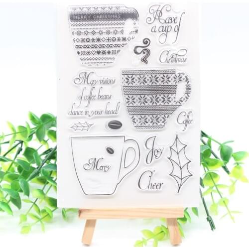 KSCRAFT Cup Transparent Clear Silicone Stamps for DIY Scrapbooking/Card Making/Kids Crafts Decoration Supplies 436